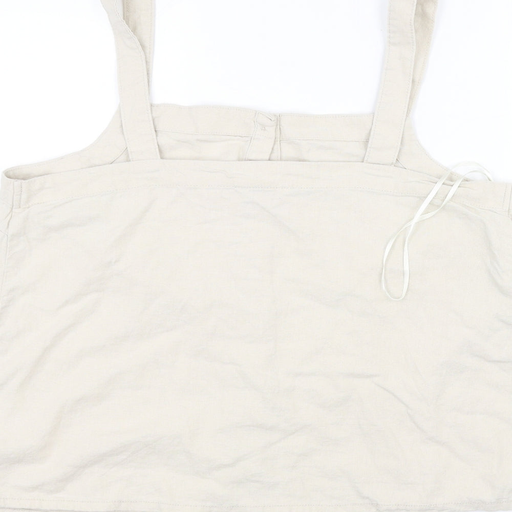 Papaya Womens White Basic T-Shirt Size 16