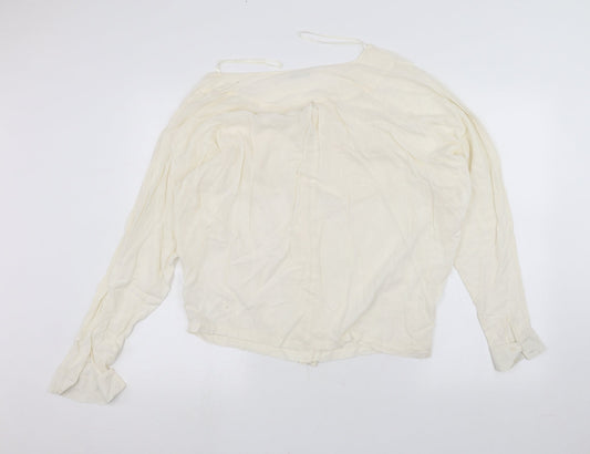 New Look Womens White Basic T-Shirt Size 8