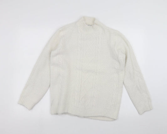 Womens UK Size M Peacocks White Pullover Jumper