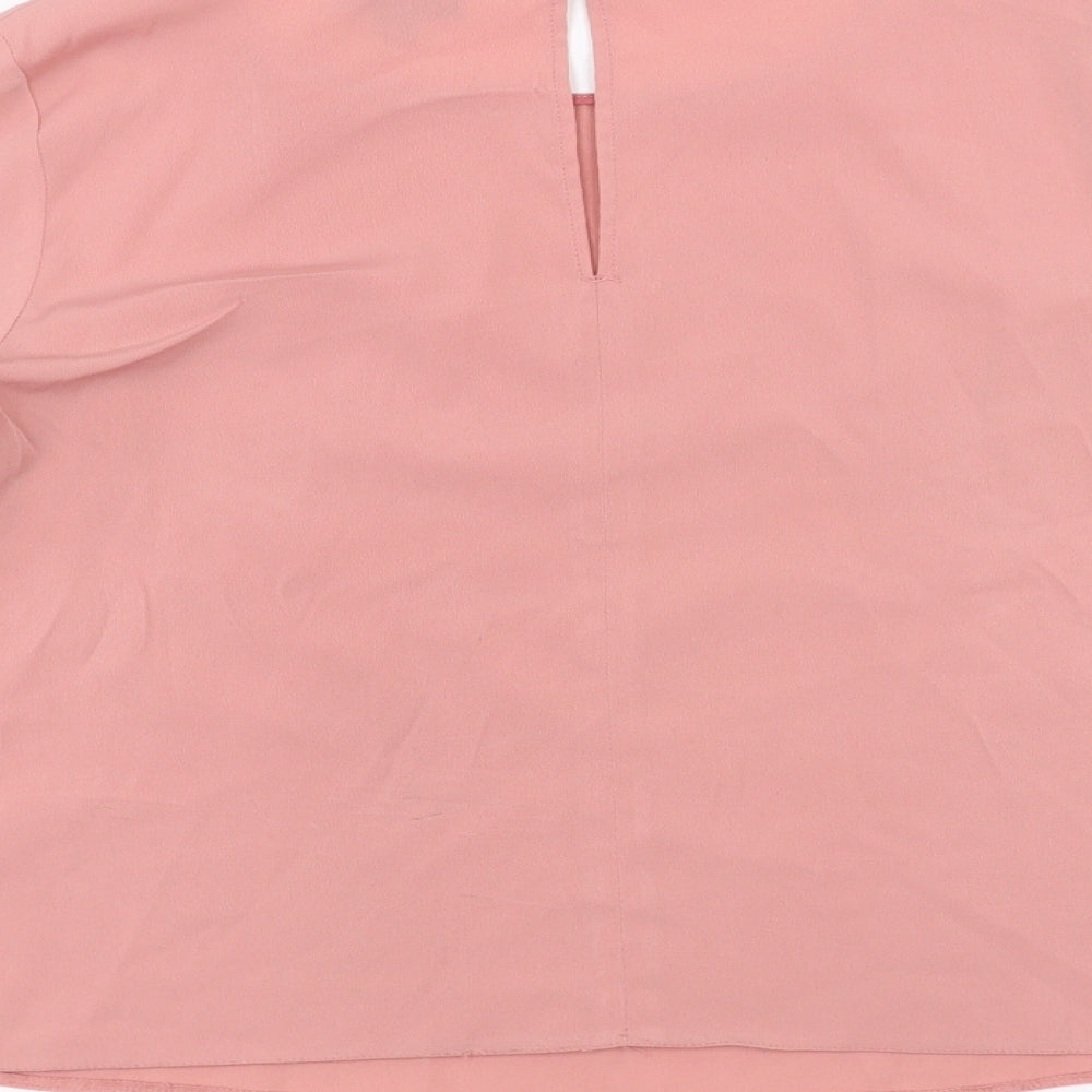 Womens UK Size 10 Topshop Pink Basic T-Shirt