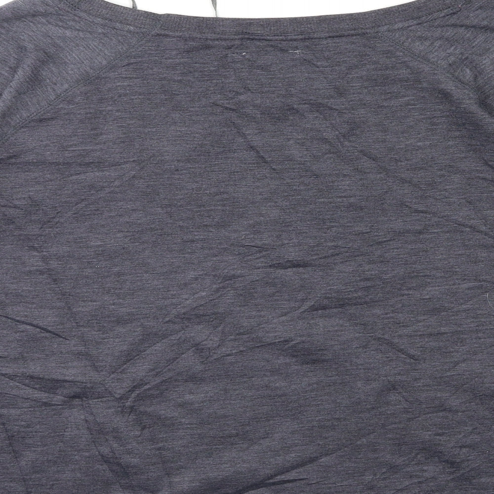 Womens UK Size 8 Love To Lounge Grey Basic T-Shirt