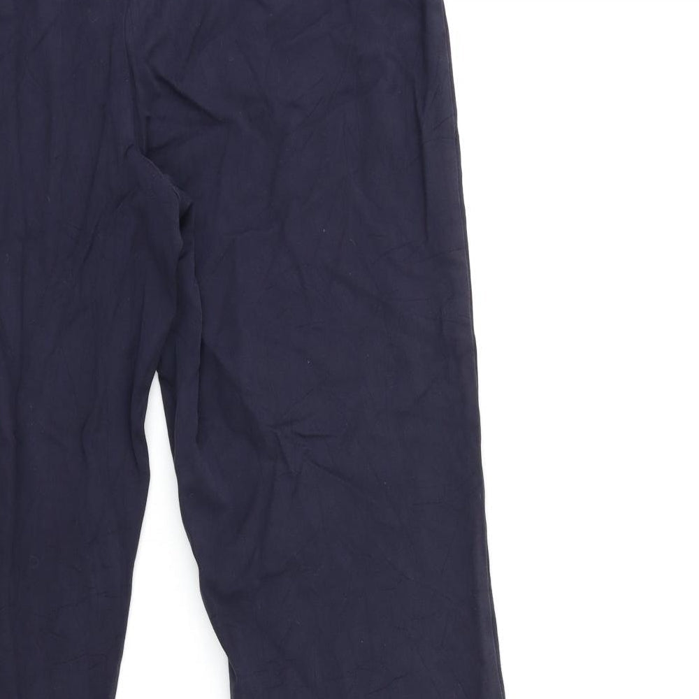 Womens UK Size 14 Marks and Spencer Regular Fit Blue Trousers