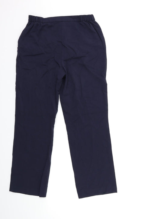 Marks and Spencer Womens Blue Trousers Size 8 L27 in