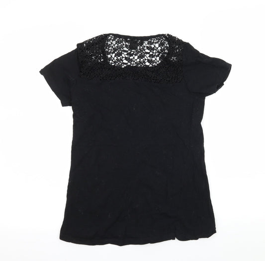 Primark Womens Black Jersey Basic T-Shirt Size 6