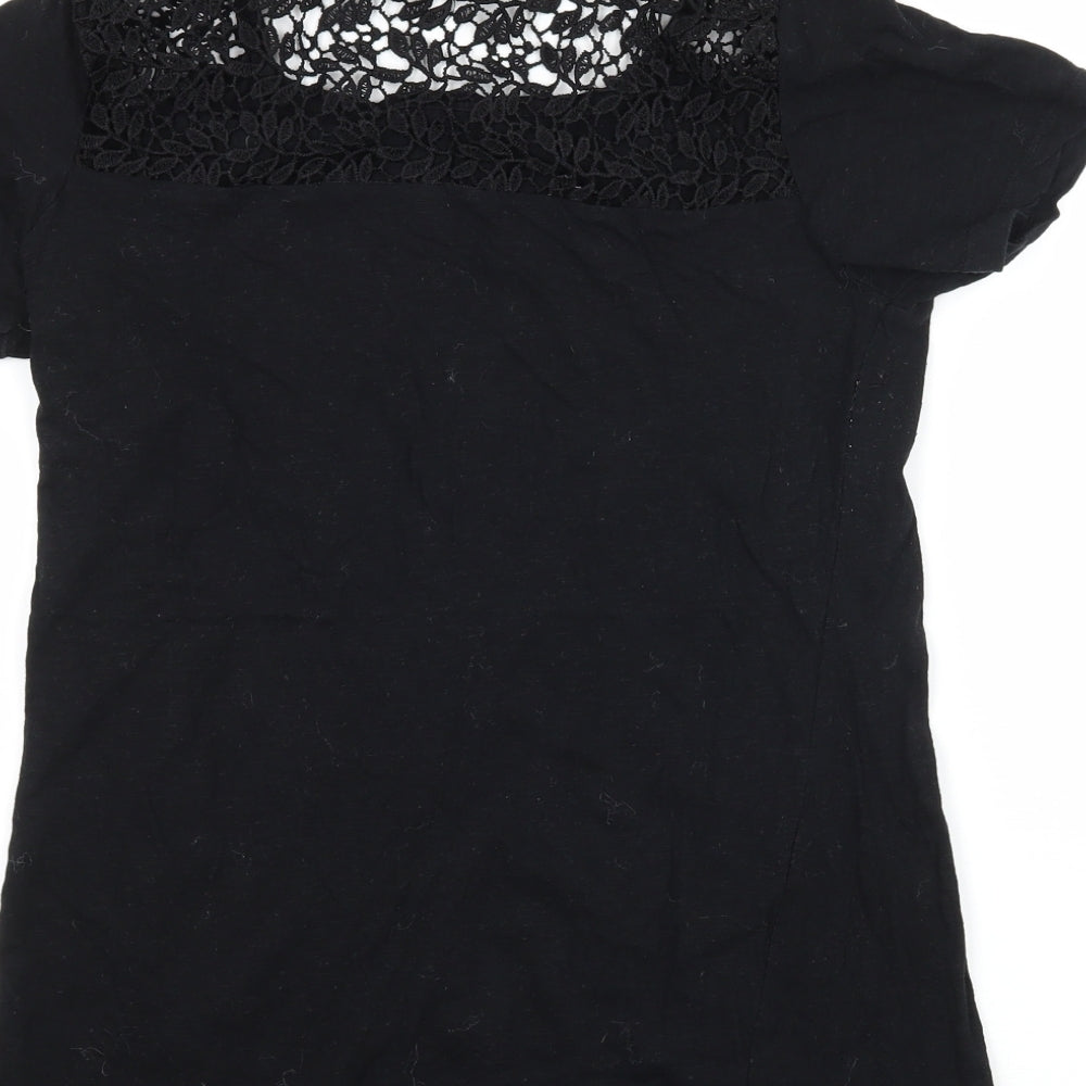 Primark Womens Black Jersey Basic T-Shirt Size 6