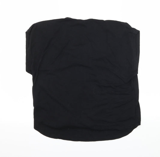 Womens UK Size 10 New Look Black Basic T-Shirt