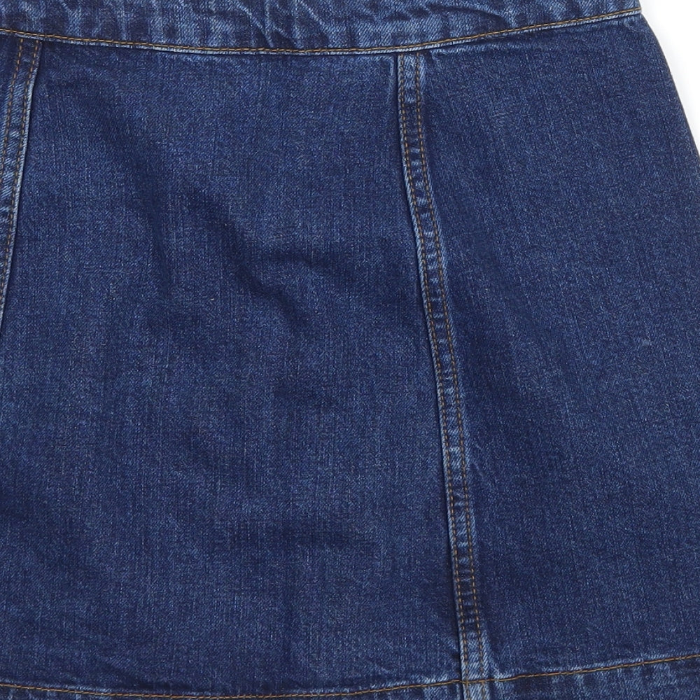 Topsho Womens Blue Denim A-Line Skirt Size 26 in
