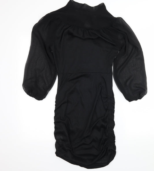 Boohoo Womens Black Jersey Ball Gown Size 8