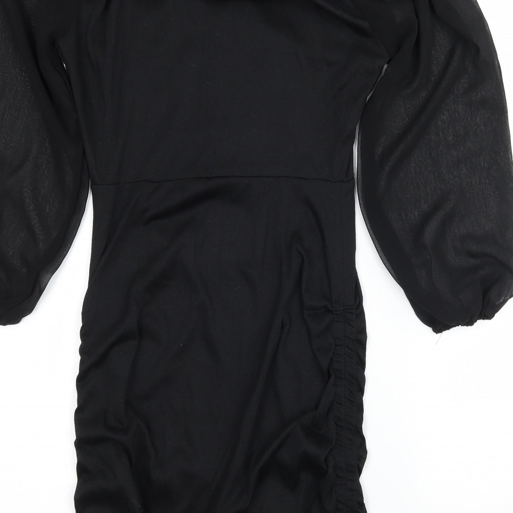 Boohoo Womens Black Jersey Ball Gown Size 8