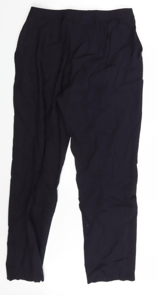 M&S Womens Blue Trousers Size 14 L28 in