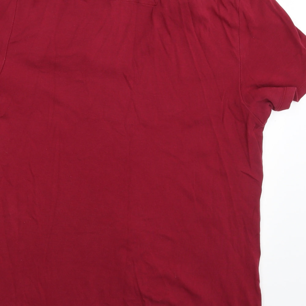 FF Mens Purple Polo Size M - 1 Button missing