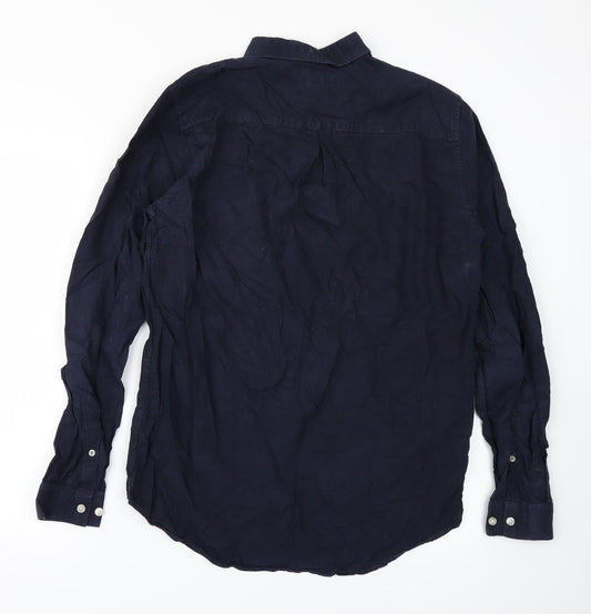 River Island Mens Blue Dress Shirt Size M