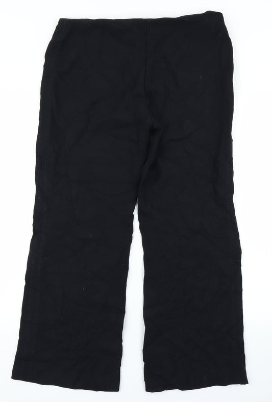 Womens UK Size 14 Marks & Spencer Regular Fit Black Trousers