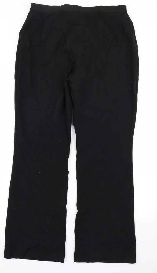 St Michael Womens Black Trousers Size 14 L26 in