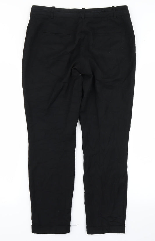 NEXT Womens Black Trousers Size 12 L26 in