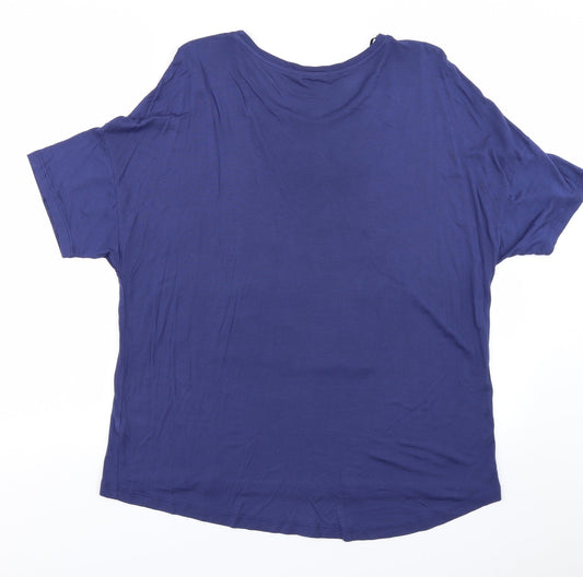 TU Womens Blue Basic T-Shirt Size 14