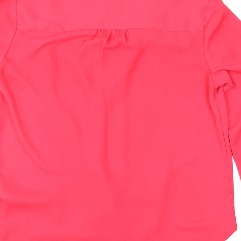 F&F Womens Pink Basic Blouse Size 8