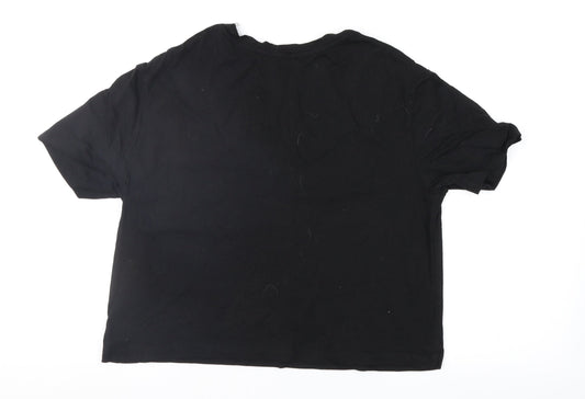 Womens UK Size 8 New Look Black Basic T-Shirt