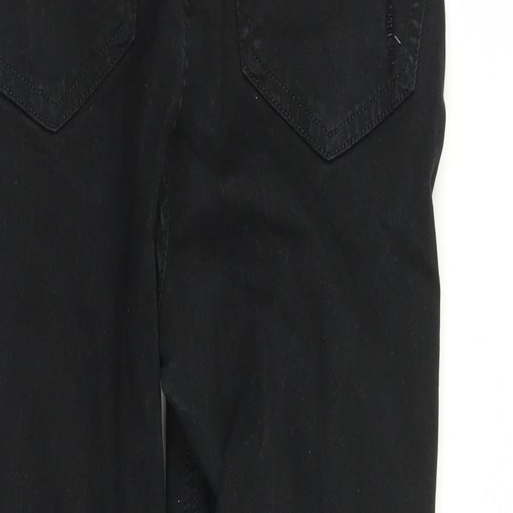 Topshop Womens Black Skinny Jeans Size 28 in L30 in - RIPPED JEANS