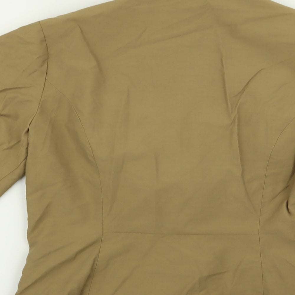 Brand and care label for Betty Jackson women’s beige jacket blazer, size UK 12