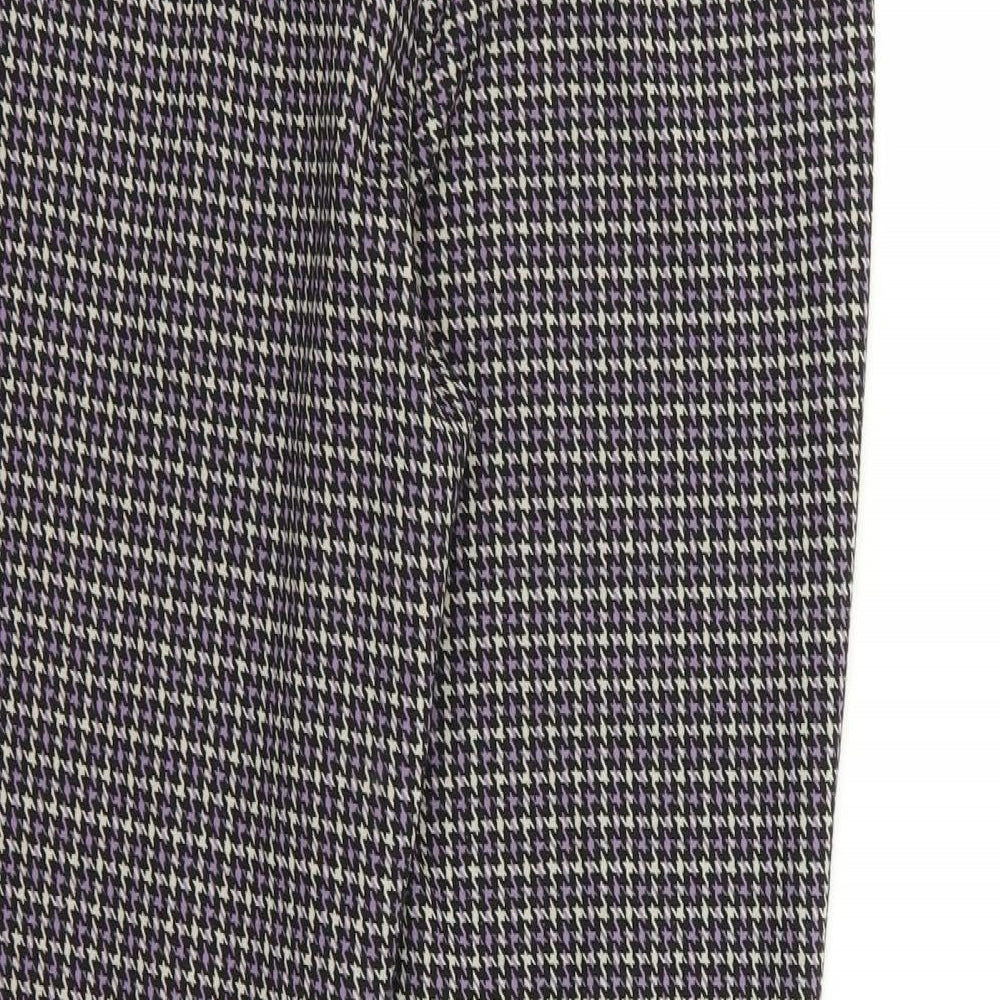 Preworn Womens Multicoloured Houndstooth Trousers Size 28 in L28 in