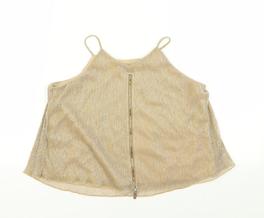 blue vanilla Womens Gold Basic Tank Size 10