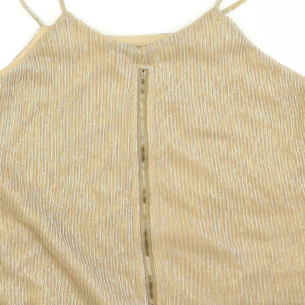 blue vanilla Womens Gold Basic Tank Size 10