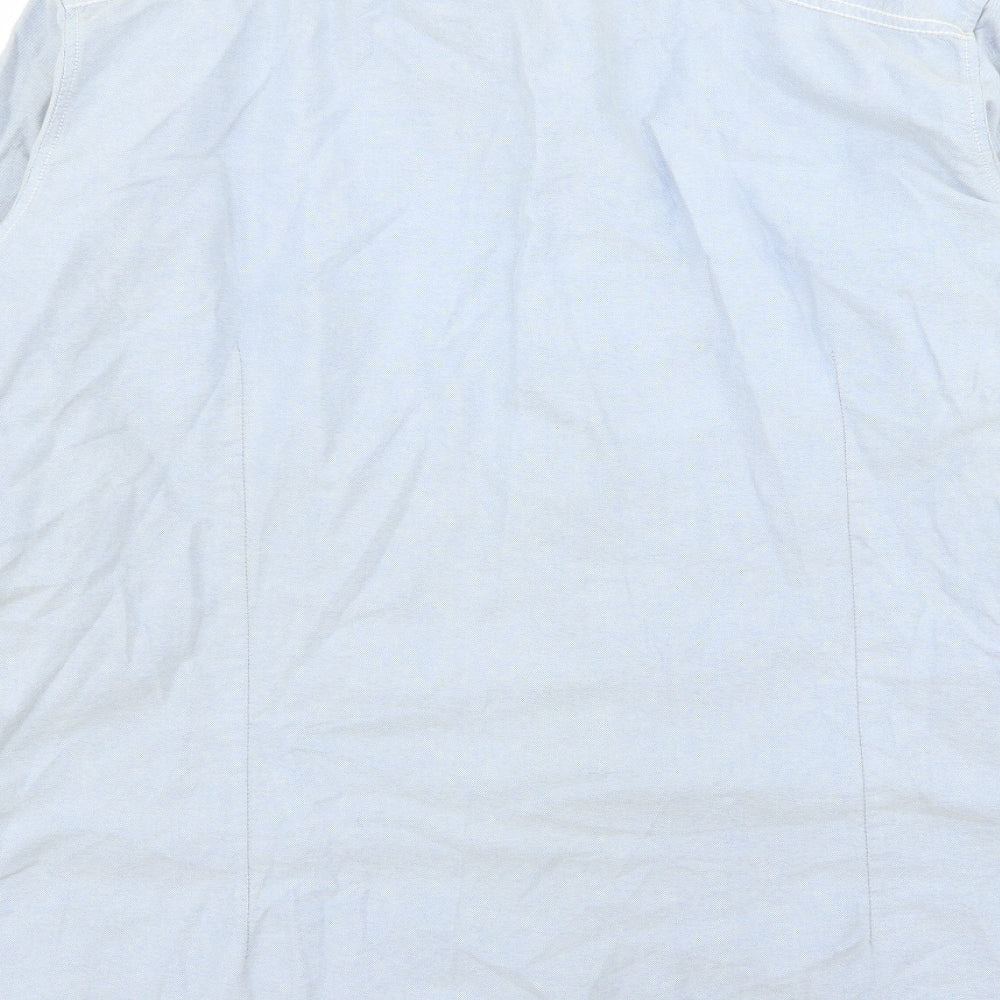 Mens UK Size XL NEXT Blue Button-Up Long Sleeve Casual Shirt