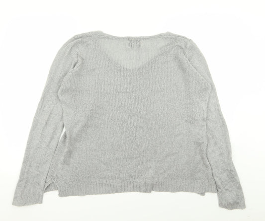 Womens UK Size L Papaya Grey Pullover Jumper
