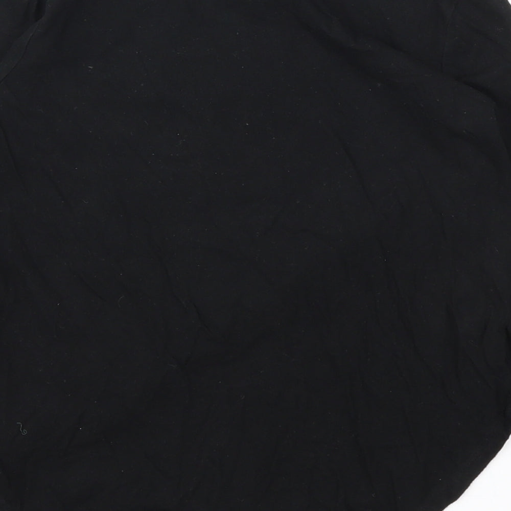 Gap Girls Black Animal Print Basic T-Shirt Size M