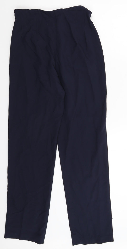 Womens UK Size 10 Marks and Spencer Slim Fit Dress Pants Blue Trousers