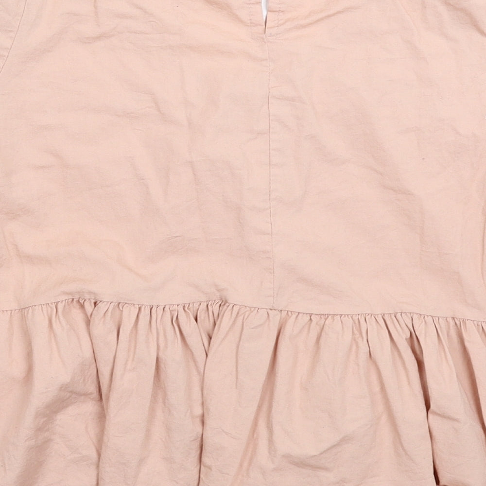 Womens UK Size 12 Boohoo Beige Basic Blouse