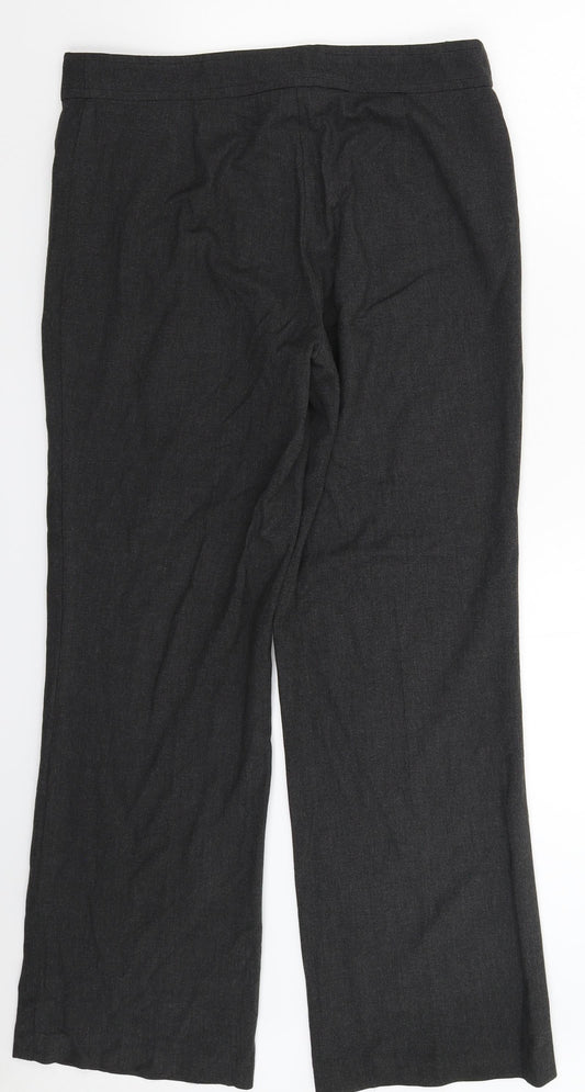 Womens UK Size 16 Marks and Spencer Regular Fit Dress Pants Grey Trousers