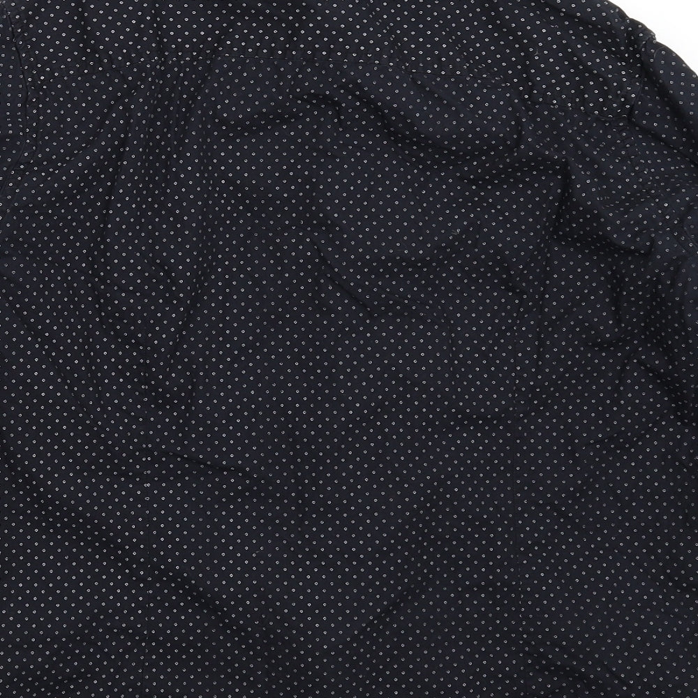 Mens UK Size L Outrage Black Button-Up Long Sleeve Casual Shirt