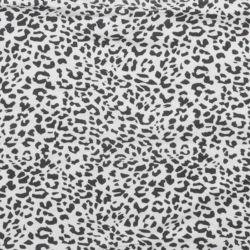 George Girls White Animal Print Basic T-Shirt Size 11-12 Years
