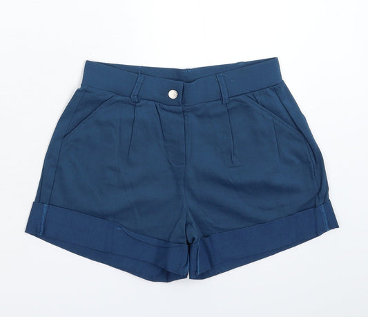 A Express Womens Blue Hot Pants Shorts Size S