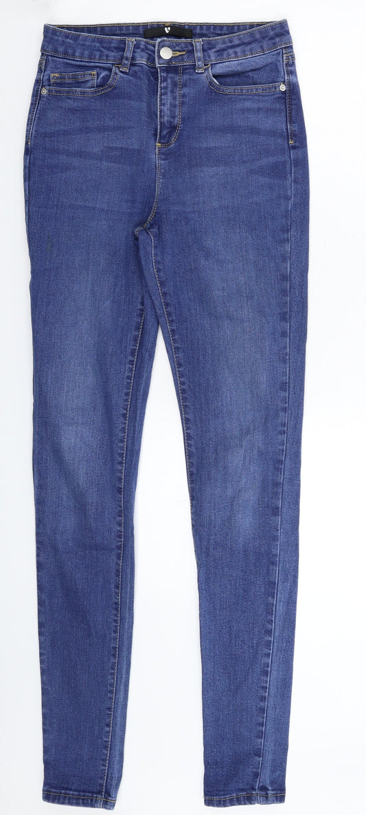 Womens UK Size 28 in Very Extra-Slim Fit Skinny Blue Jeans