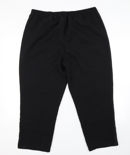 Isle Womens Black Carrot Trousers Size 18 L24 in