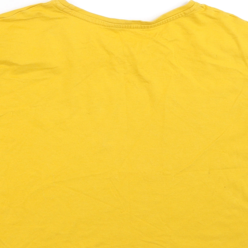 Candy Couture Girls Yellow Cropped T-Shirt Size 13 Years - more love
