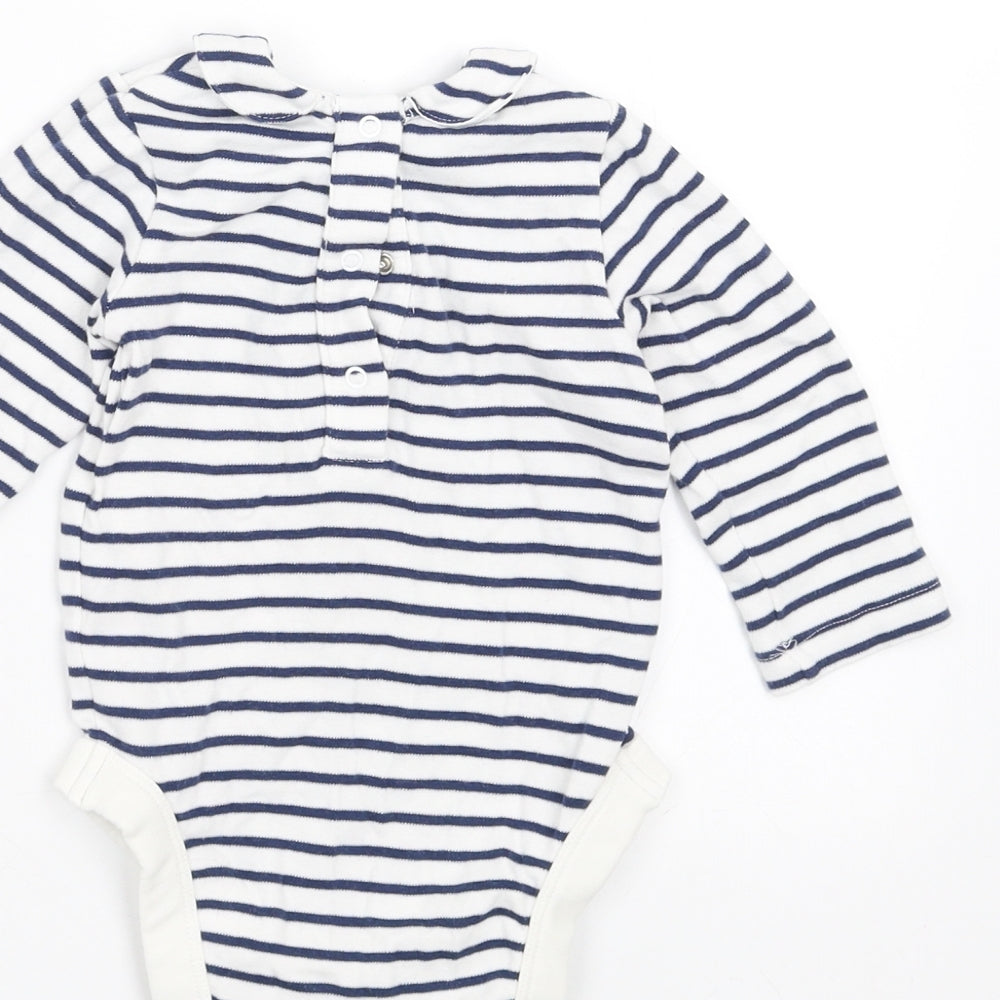 Marks and Spencer Boys Black Striped Babygrow One-Piece Size 6-9 Months