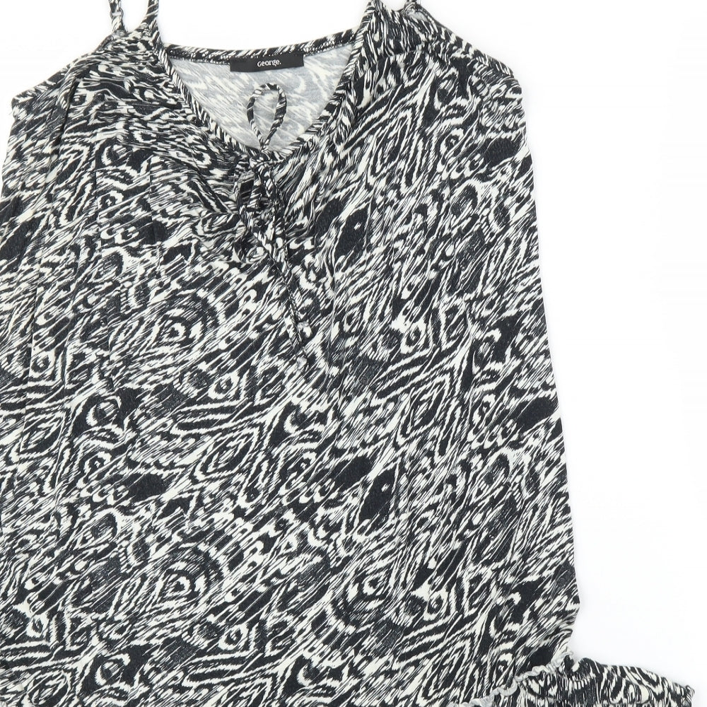 George Womens Black Basic Blouse Size 16