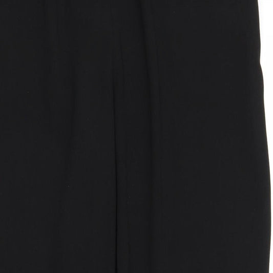 Womens UK Size 16 Very Regular Fit Black Trousers
