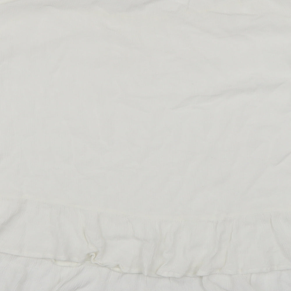 Papaya Womens White Basic Blouse Size L