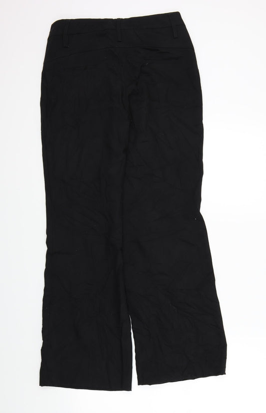 Womens UK Size 8 NEXT Regular Fit Black Trousers