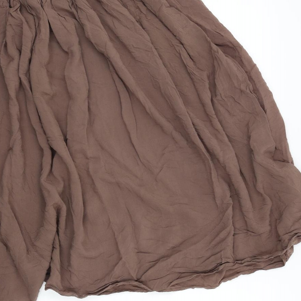FOREVER 21 Womens Brown Flare Skirt Size S
