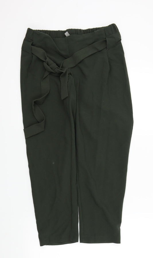 Womens UK Size 6 ASOS Regular Fit Green Trousers