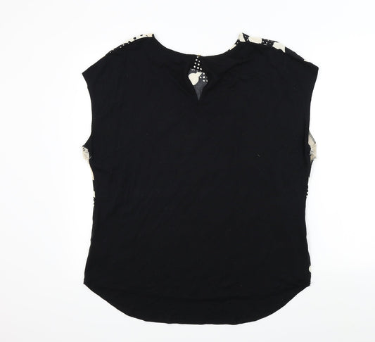 F&F Womens Black Basic T-Shirt Size 10