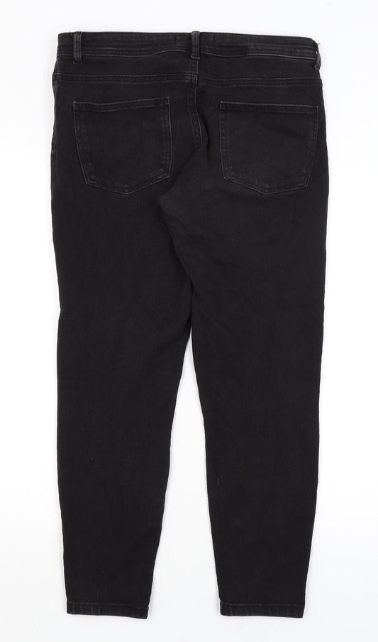 Denim Co Womens Black Skinny Jeans Size 14 L25.5 in