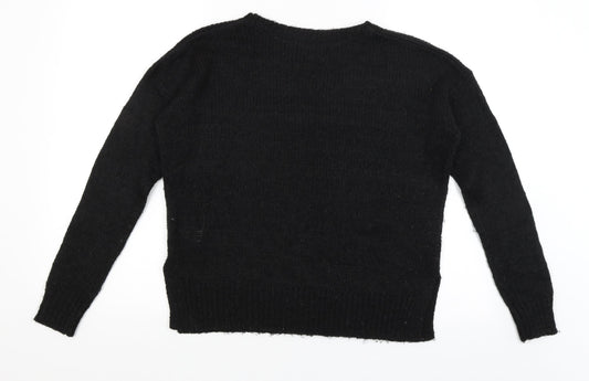Womens UK Size S New Look Black Pullover Jumper