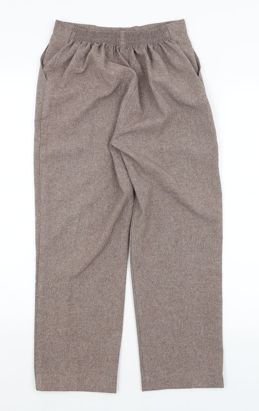 Womens UK Size 10 Emma Regular Fit Dress Pants Brown Trousers